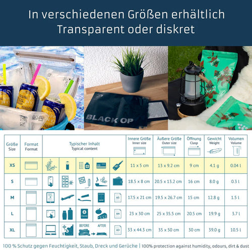 Noaks Bag Schnellverschlussbeutel XS