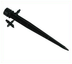 Endtropfer mit Rotorsprüher, Radius einstellbar, Anschluss für CNL-Schlauch und PE-Rohr