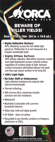 ORCA Grow Film, 1.37 m x 10 m