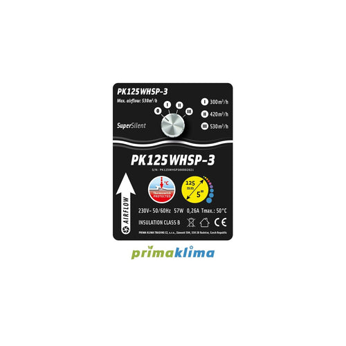 Primaklima Whisperblower buisventilator 3-snelheden, AC-motor