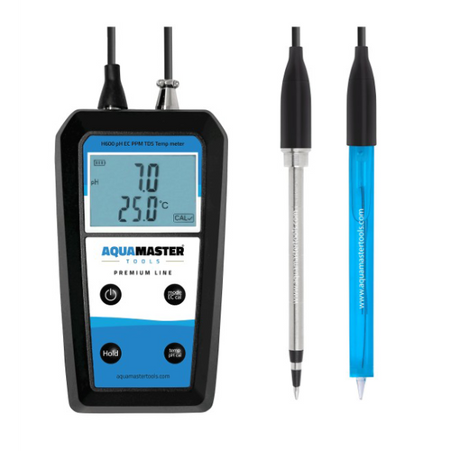 Aquamaster, Substrat Meter H600 Pro, pH/EC/PPM/TDS/Temp. -Meter, Handheld