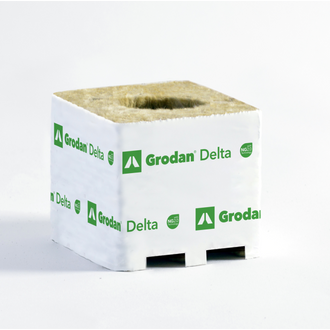 Grodan Delta, NG2.0, Kulturblock, 7,5 x 7,5 x 6,5 cm, großes Loch 40/40