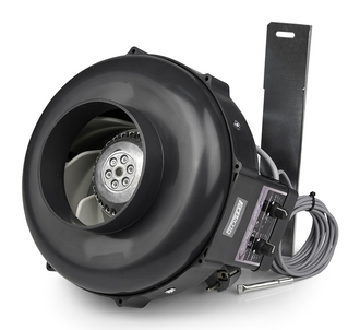 PK-kanaalventilator, 400 m³/h, voor 125/100 mm kanaal, geïntegreerde temperatuurafhankelijke toerentalregelaar