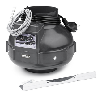 PK-kanaalventilator, 400 m³/h, voor 125/100 mm kanaal, geïntegreerde temperatuurafhankelijke toerentalregelaar