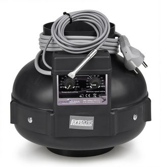 PK-kanaalventilator, 400 m³/h, voor 125/100 mm kanaal, geïntegreerde temperatuurafhankelijke toerentalregelaar