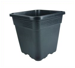 Topf, viereckig, 9 L, schwarz, 23 x 23 x 24 cm