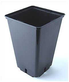 Topf, viereckig, 4 L, schwarz, 16 x 16 x 23,5 cm