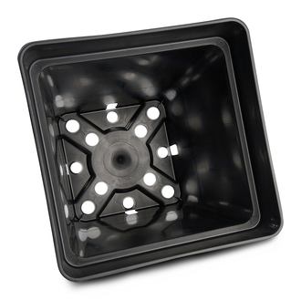 Pot, vierkant, 7 L, zwart, 20 x 20 x 27 cm