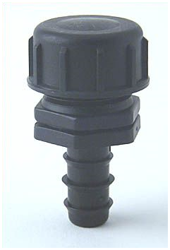 PE-Endstopfen 16 mm > 3/4 Zoll mit Endkappe, PE 3/4 Zoll IG