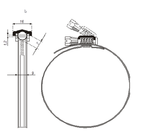 Universal-Schlauchklemme mit Schnellverschluss, 60-325 mm