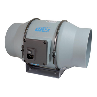 RAM mixed-flow inline tube fan, 125 mm, Euro plug