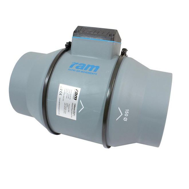 RAM Mixed-Flow Inline Fan, 150mm, EU Lead