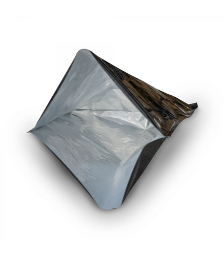 Qnubu Beutel aus Aluminiumfolie schwarz, verschließbar, 45 x 60 cm, 50 St je Pckg