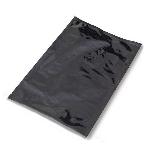 Qnubu Beutel aus Aluminiumfolie schwarz, verschließbar, 56 x 95 cm, 50 St je Pckg